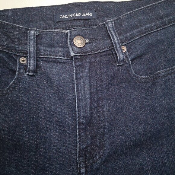 Calvin Klein Jeans Ladies Size 4 Dark Wash High Rise Skinny Blue Jeans - Picture 6 of 12